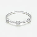 Ring "Merveilleuse" D0,06/34 - Vitt guld 375/1000