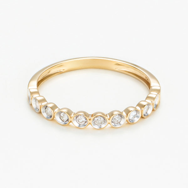 Anillo de Diamantes "Auronella" 0.10/11 - Oro Amarillo 375/1000