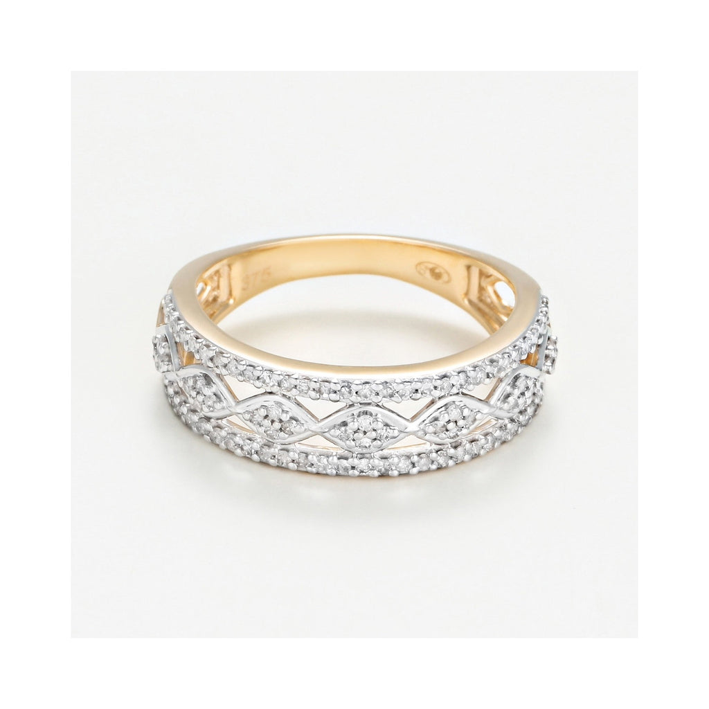 "Sumptuous" Diamond Ring 0.30/86 - 375/1000 Yellow Gold