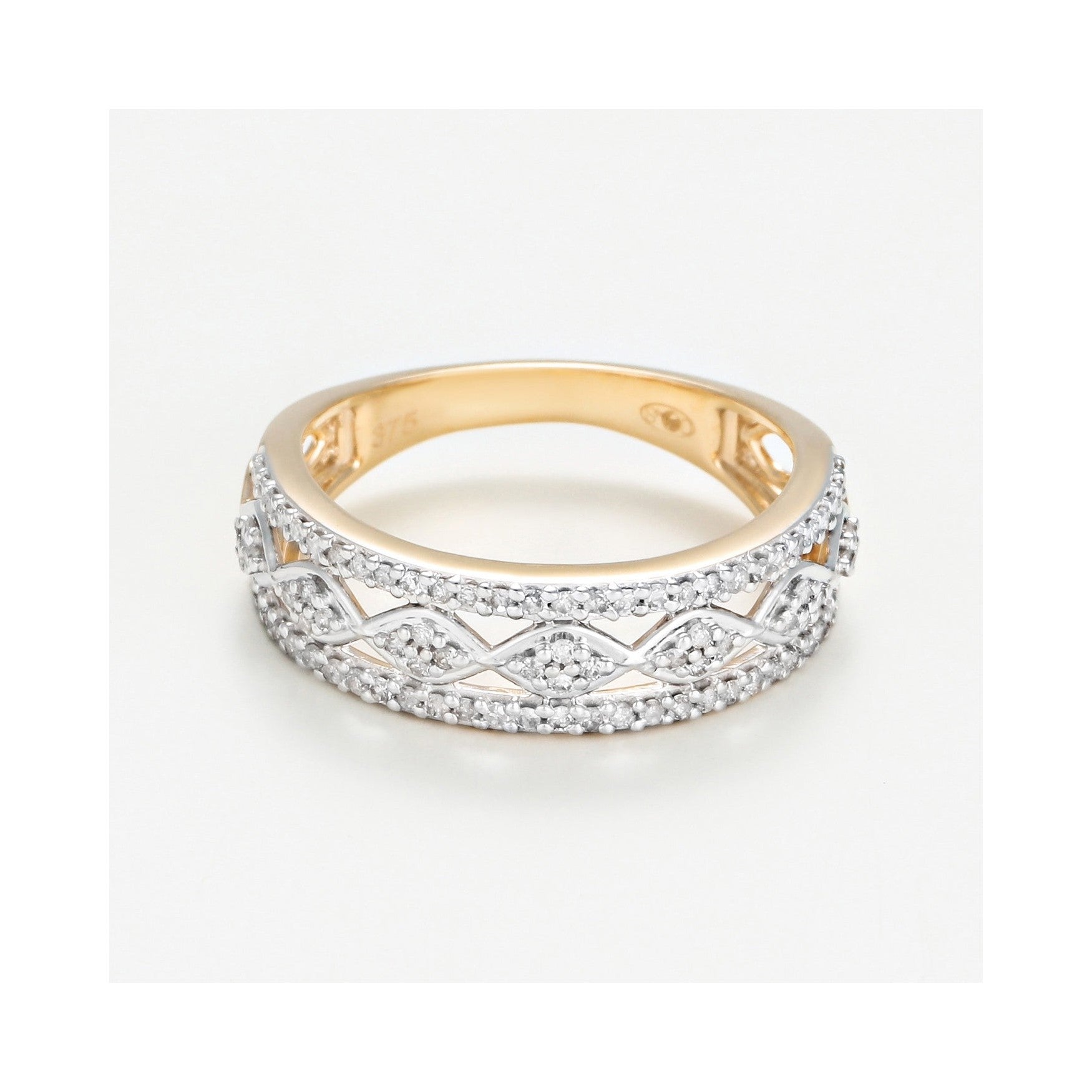 "Sumptuous" Diamond Ring 0.30/86 - 375/1000 Yellow Gold
