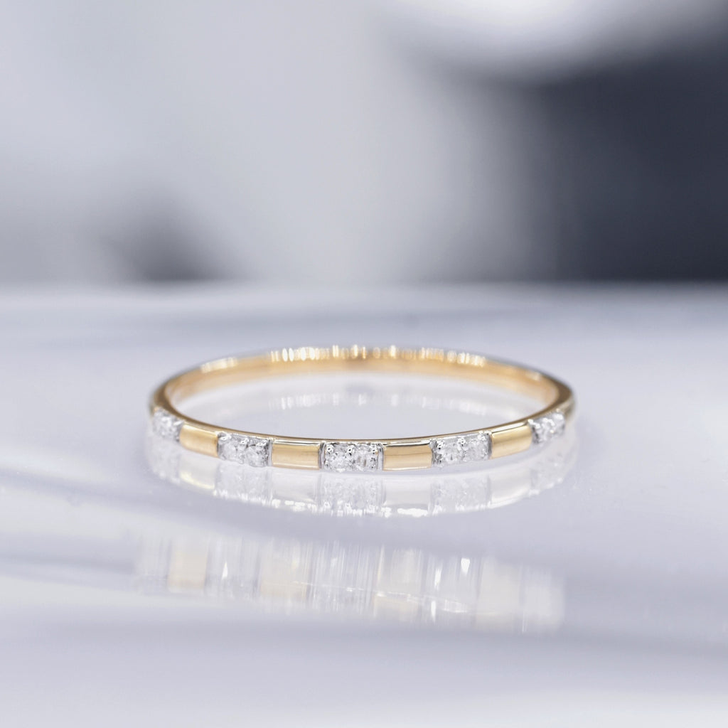 "Apollonia" Diamond Ring 0.034/10 - 375/1000 Yellow Gold