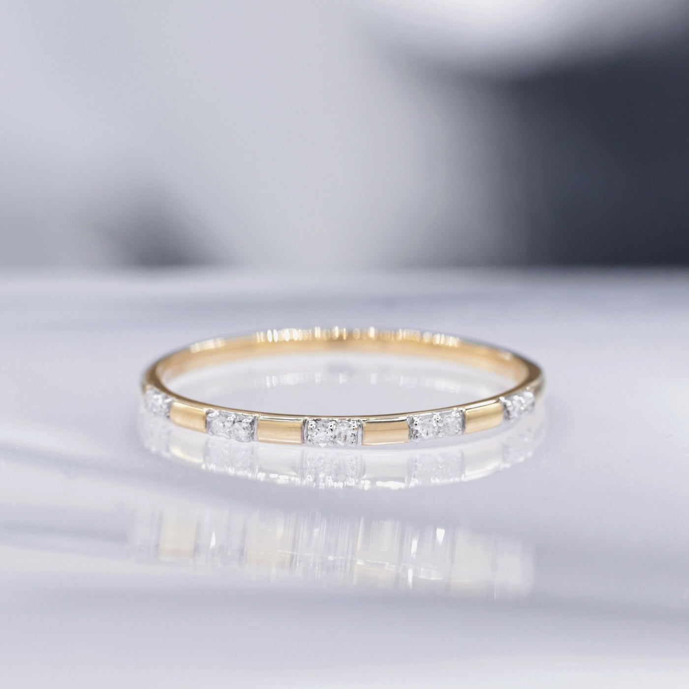"Apollonia" Diamond Ring 0.034/10 - 375/1000 Yellow Gold