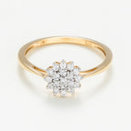 Anillo de Diamantes "Rabia" 0.21/19 - Oro Amarillo 375/1000