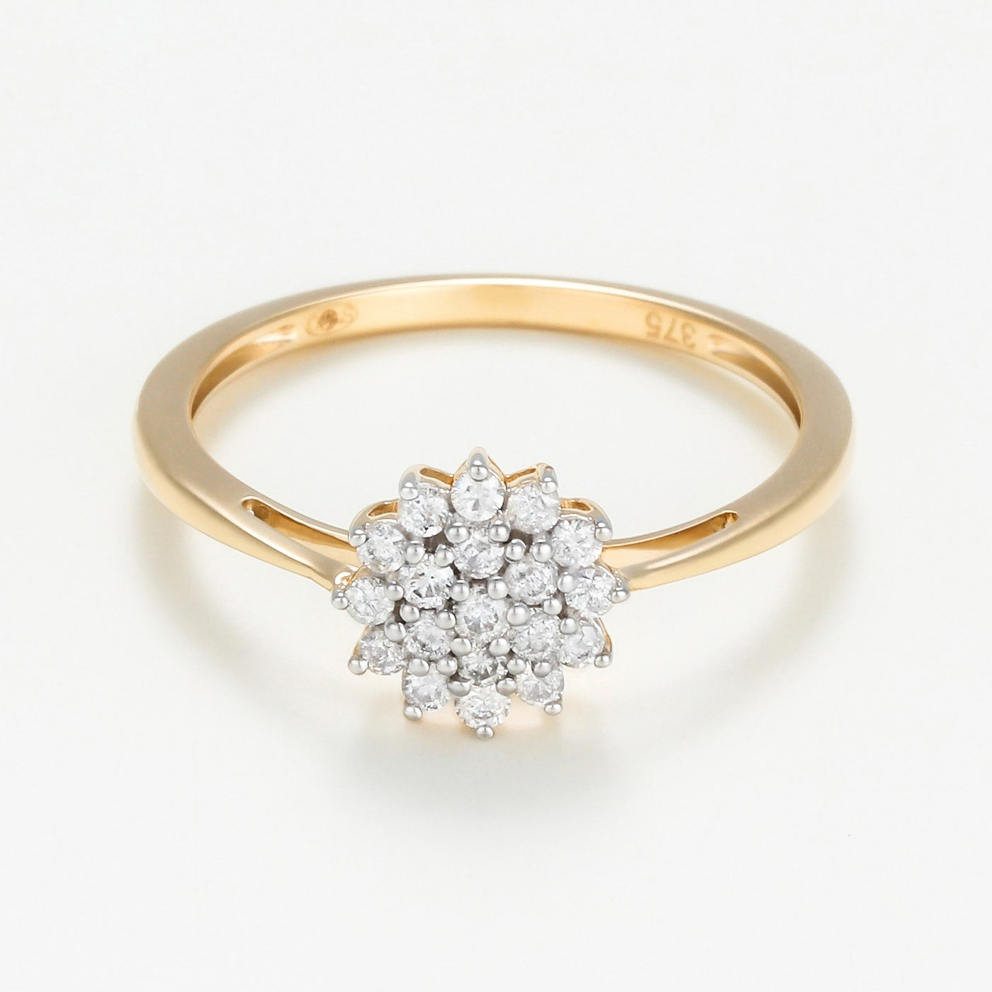 Anillo de Diamantes "Rabia" 0.21/19 - Oro Amarillo 375/1000