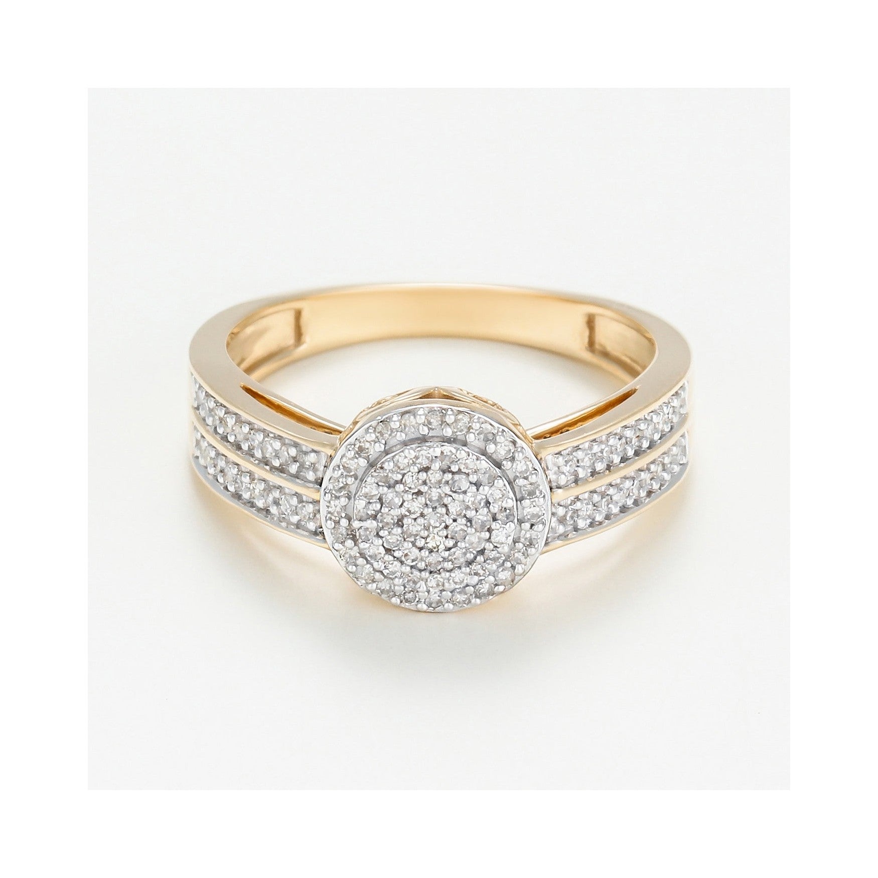 "First Love" Diamond Ring 0.22/98 - 375/1000 Yellow Gold