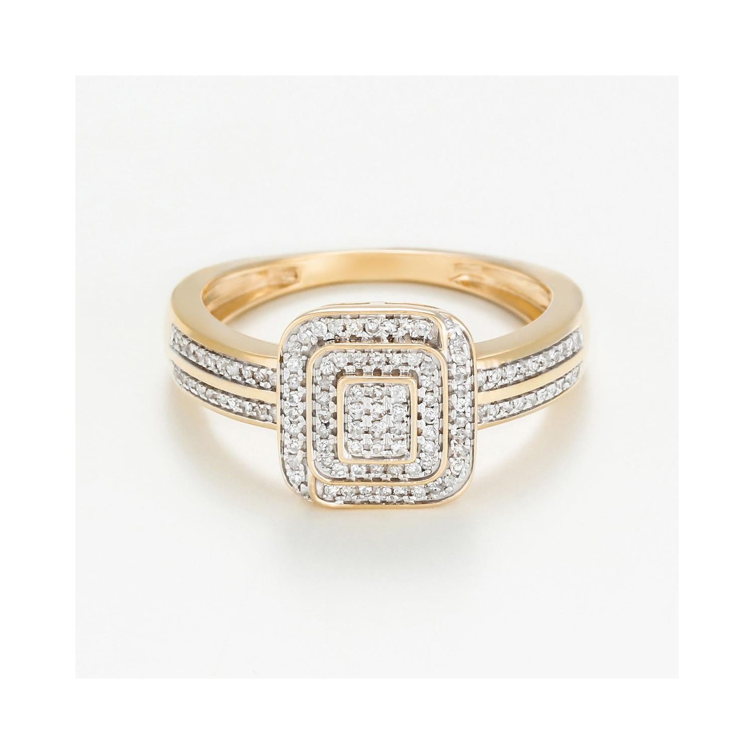 "Daphné" Diamond Ring 0.20/110 - 375/1000 Yellow Gold