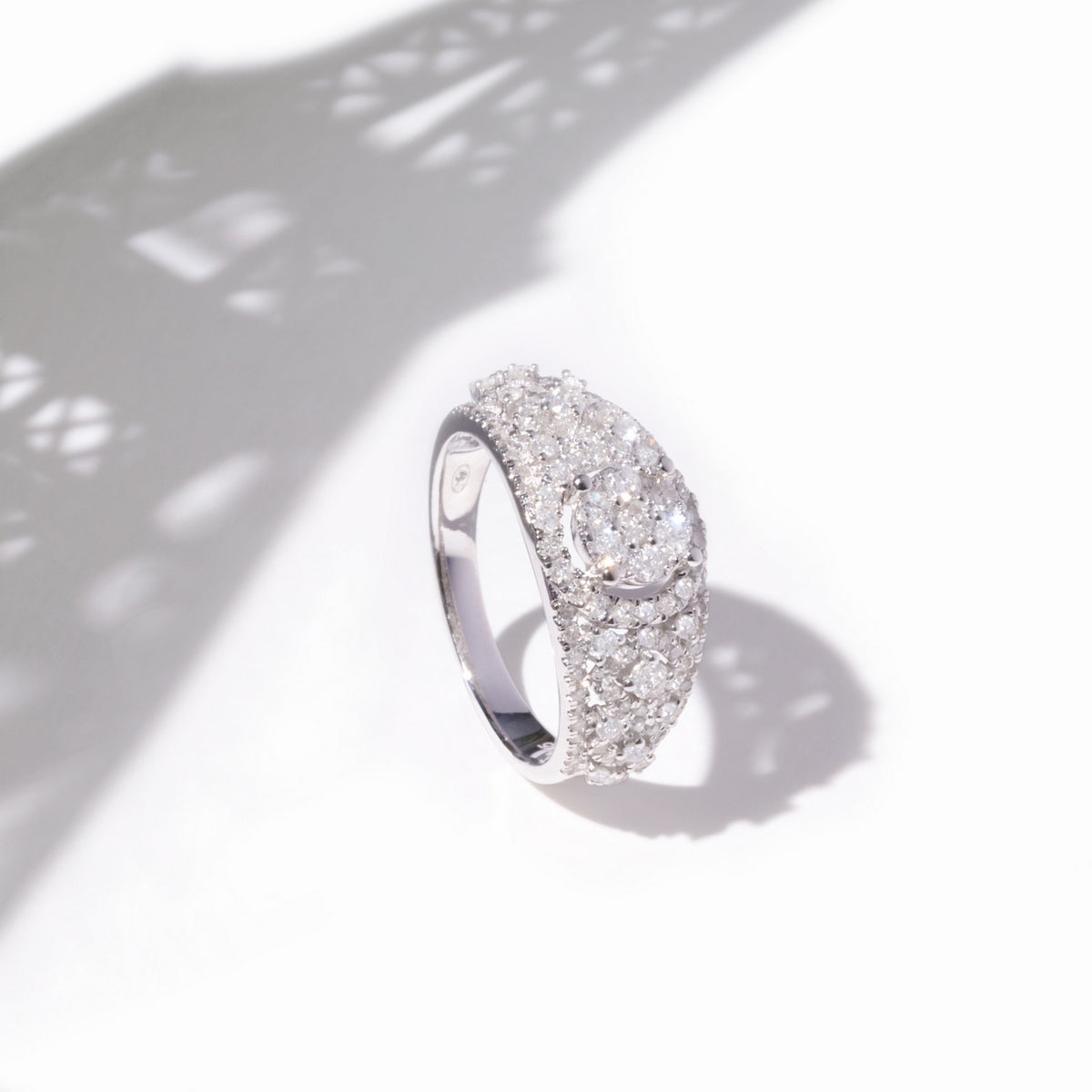 Bague "Poema" D0,87/129 - Or Blanc 375/1000