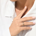 Bague "Trinity" D0,15/26 - Or Tricolore 375/1000