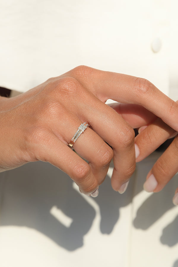 Bague "Mon Bonheur" Diamants 0,15/65 - Or Jaune 375/1000