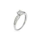 Anillo "La Promise" Diamantes 0.16/28 - Oro blanco 375/1000