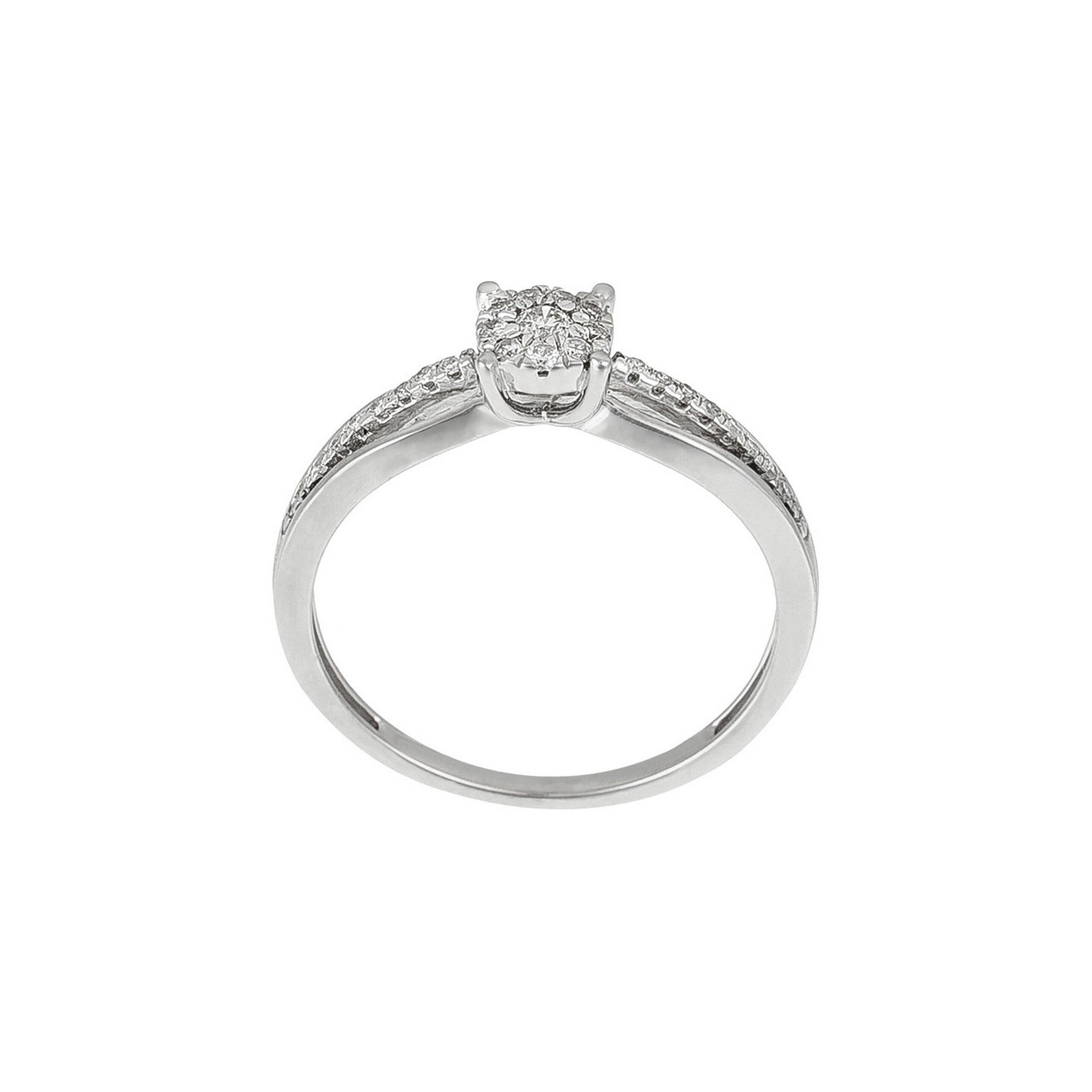 Anillo "La Promise" Diamantes 0.16/28 - Oro blanco 375/1000