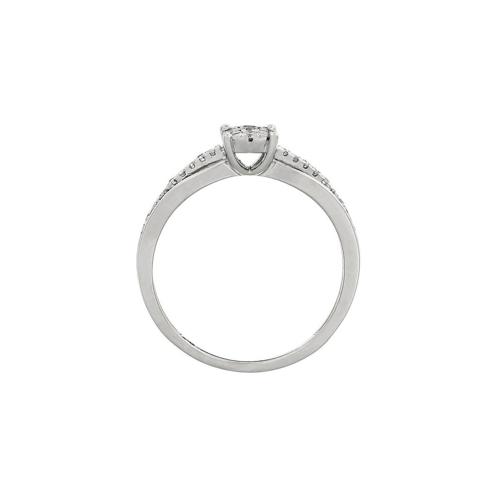 Anillo "La Promise" Diamantes 0.16/28 - Oro blanco 375/1000