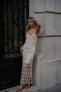 Vestido Crochet Mélissa - Beige