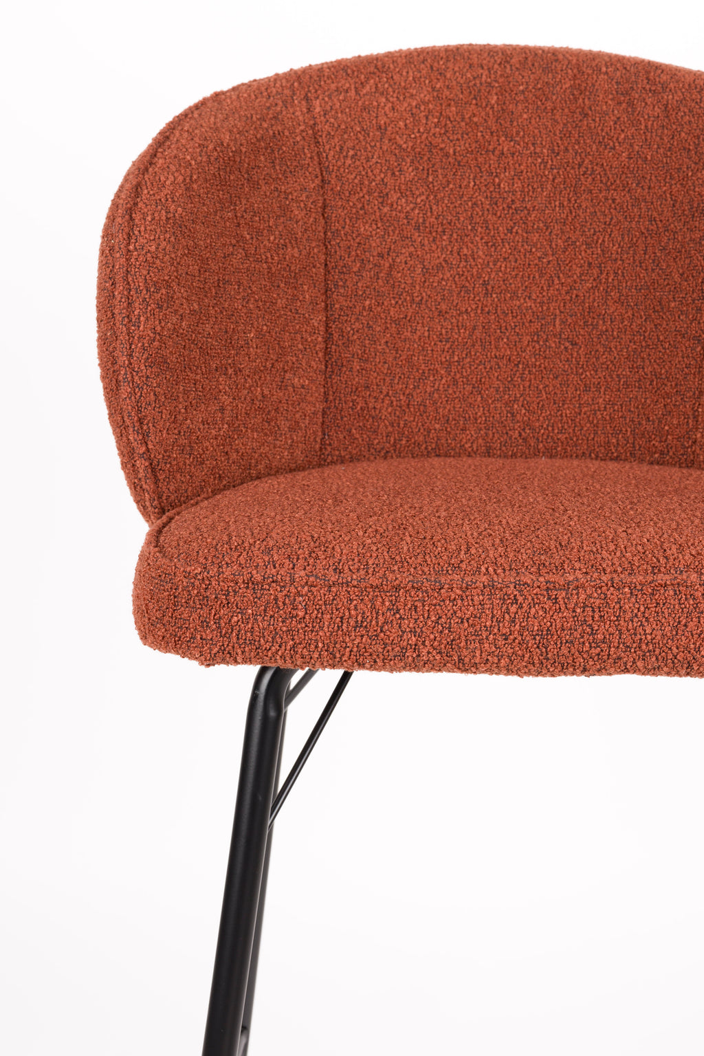 Joa - Bar & Counter Stool - Polyester - Terracotta/Brown