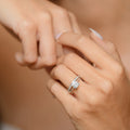 “Majestique” Ring 375/1000 White Gold And Zirconium