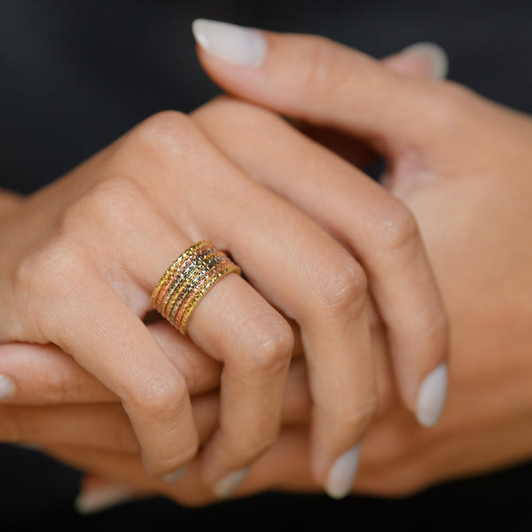 Bague "Gabrielli" Or Tricolor 375/1000