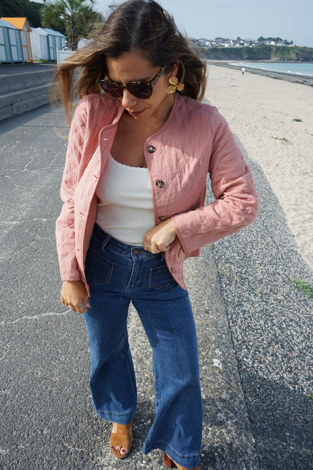 Veste Matelassée Rose