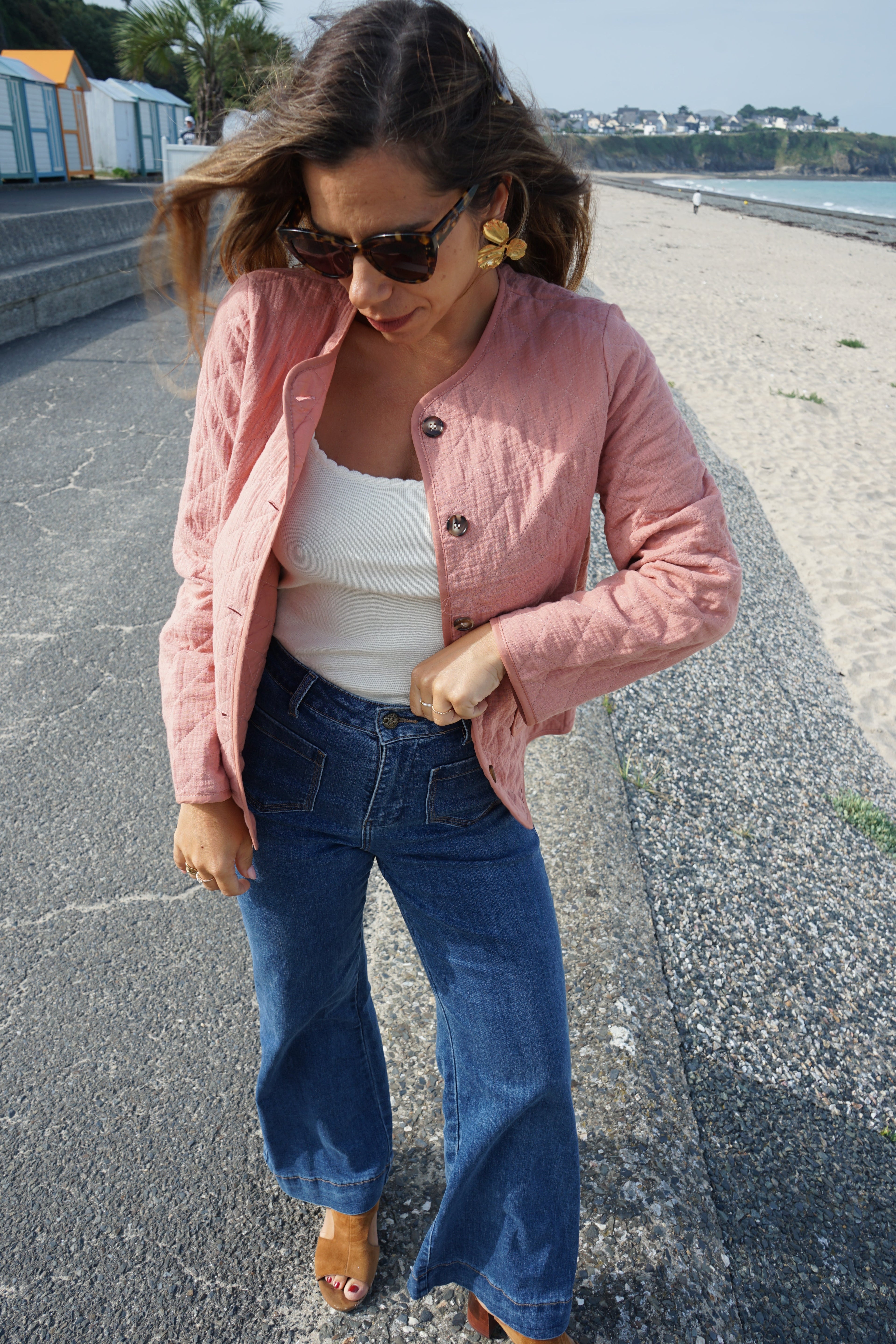 Veste Matelassée Rose