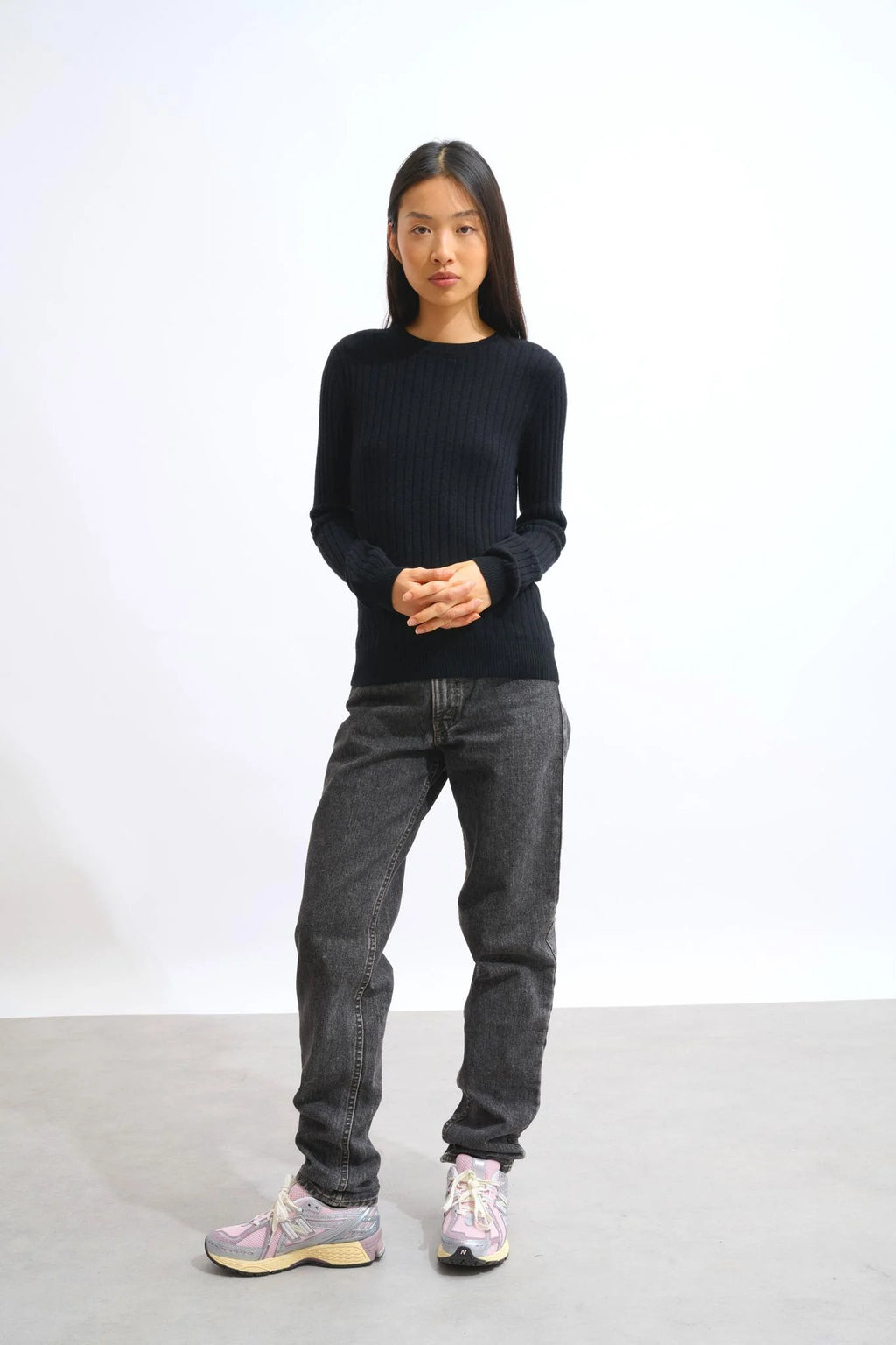 Pull Col Rond - Bella - Noir