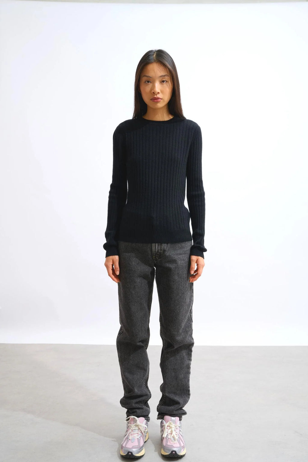 Pull Col Rond - Bella - Noir