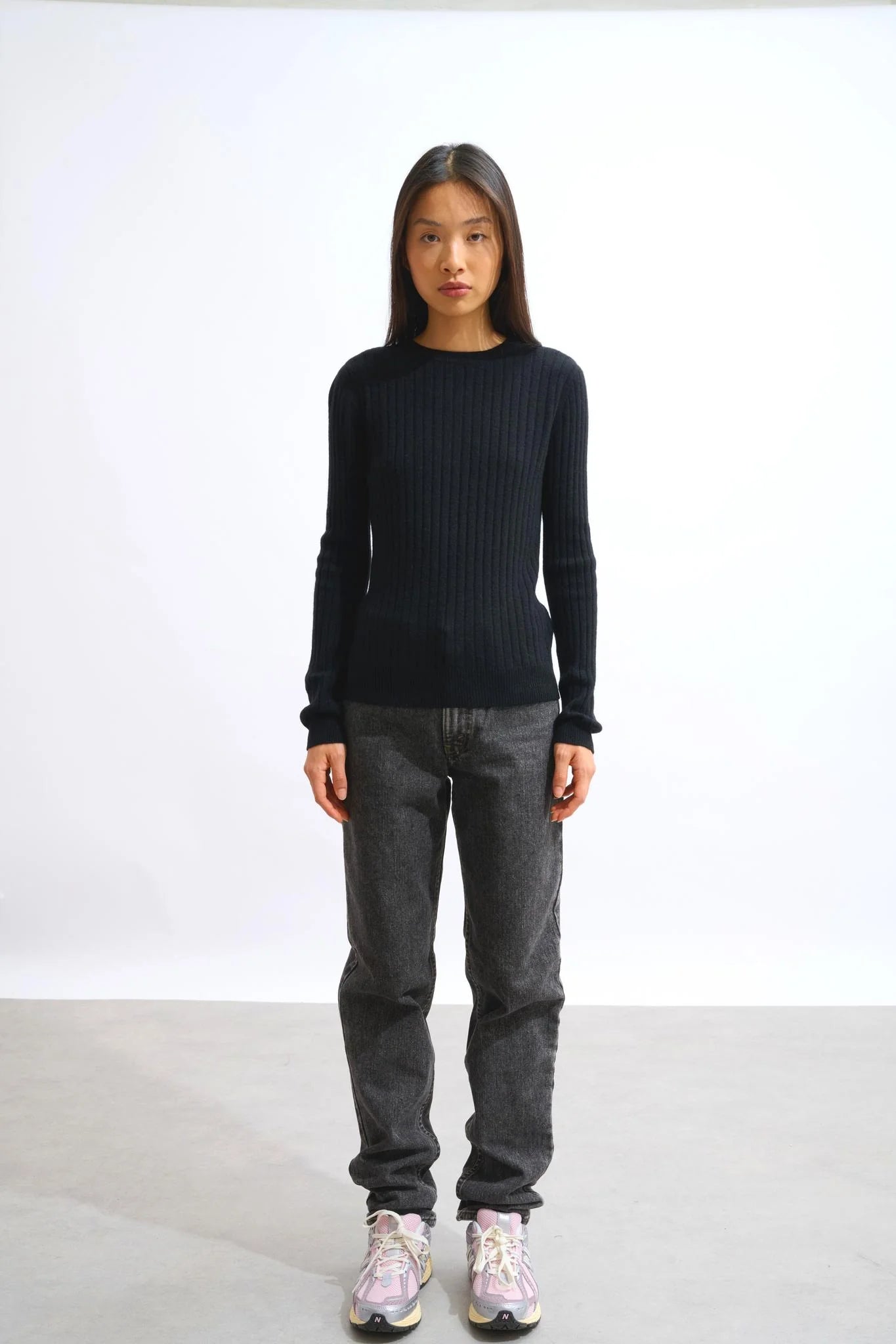 Pull Col Rond - Bella - Noir