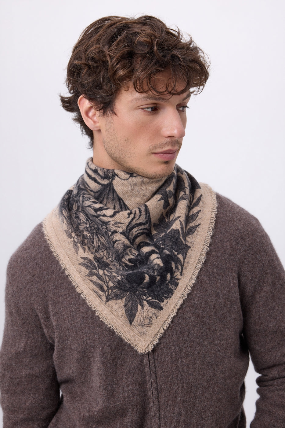 Small Bengal Bandana - Cream Beige - Men