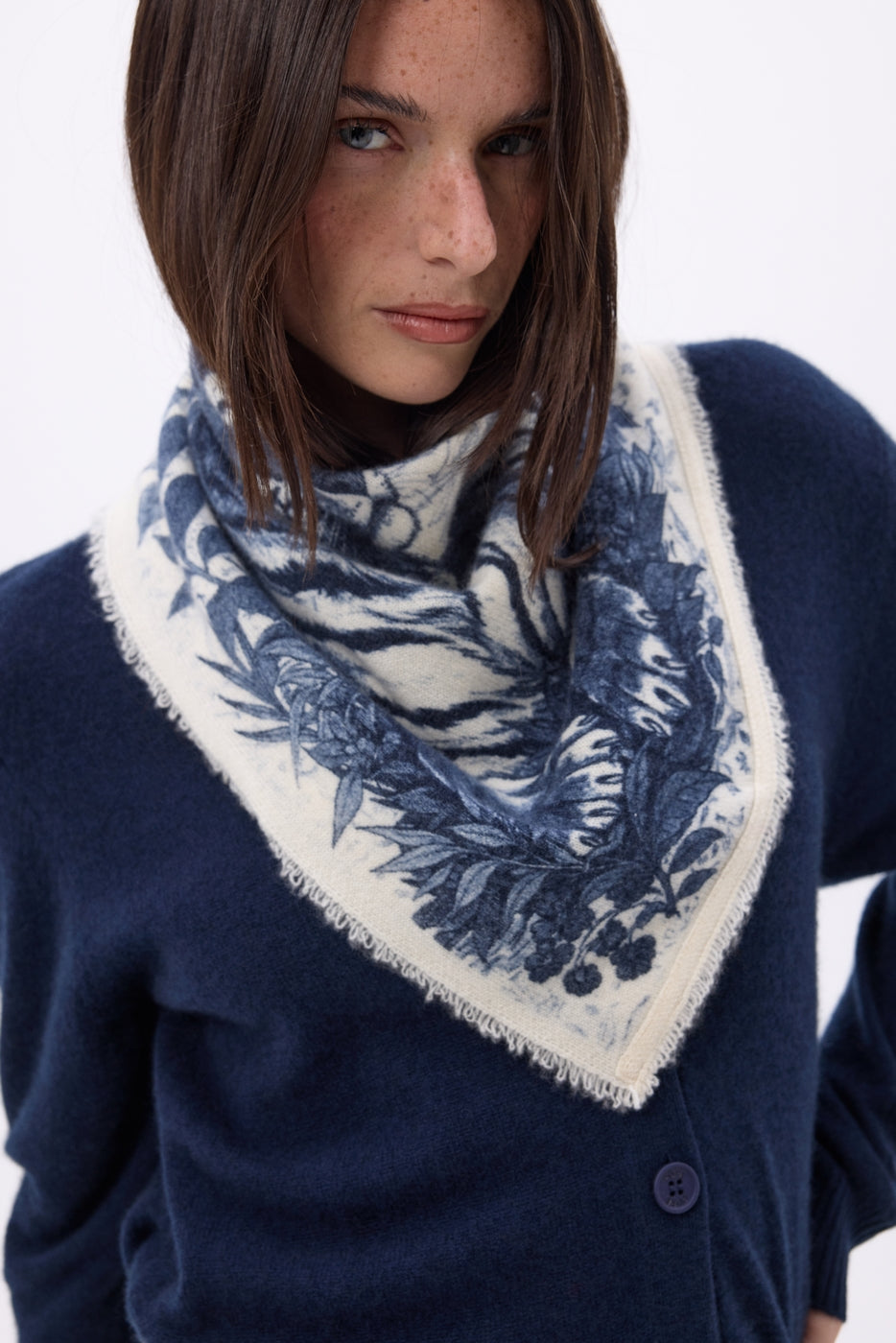 Bandana pequeño Bengala - Azul marino - Mujer