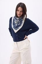 Bandana pequeño Bengala - Azul marino - Mujer