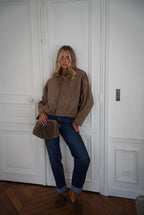 Chaqueta de ante Delfine - Taupe