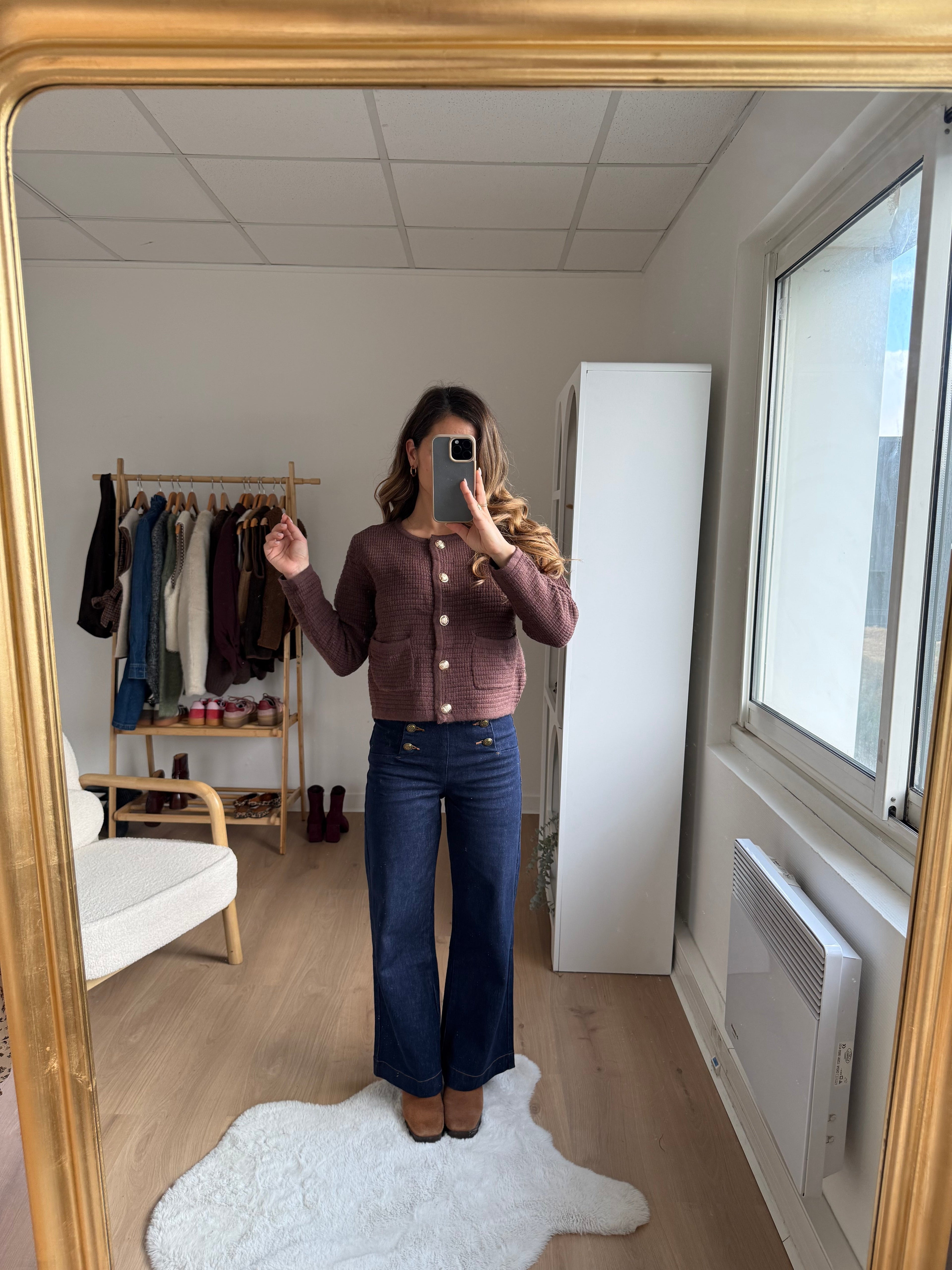 Cardigan À Grosses Mailles Giulia Chocolat
