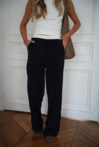 Pantalones de rayas Honoryne - Azul marino