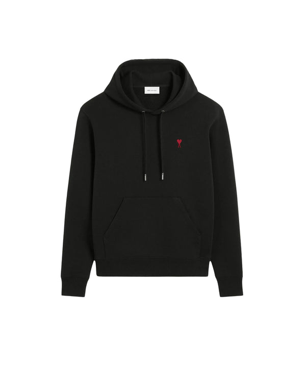 Ami Paris - Hoodie Ami De Coeur – Noir Rouge