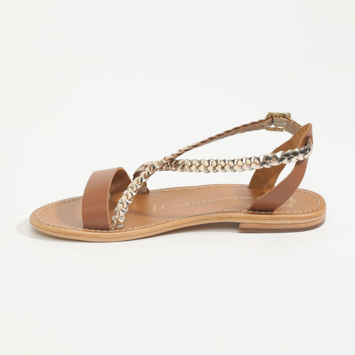Sandalias Raisa - Dorado Y Camel