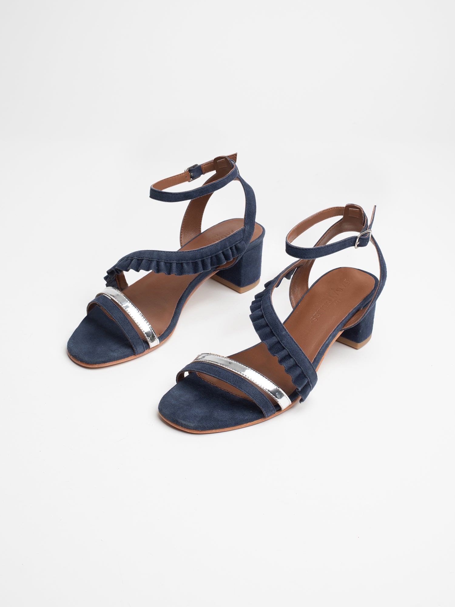 Sandales Talons Dyani - Navy Et Silver