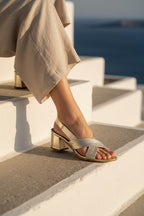 Sandalias de tacón Isi - Dorado