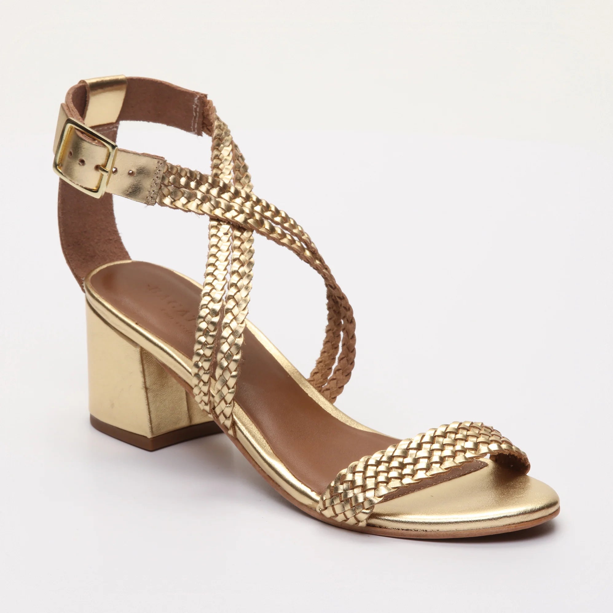 Gizelle Heeled Sandals - Dark Gold