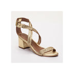 Gizelle Heeled Sandals - Dark Gold