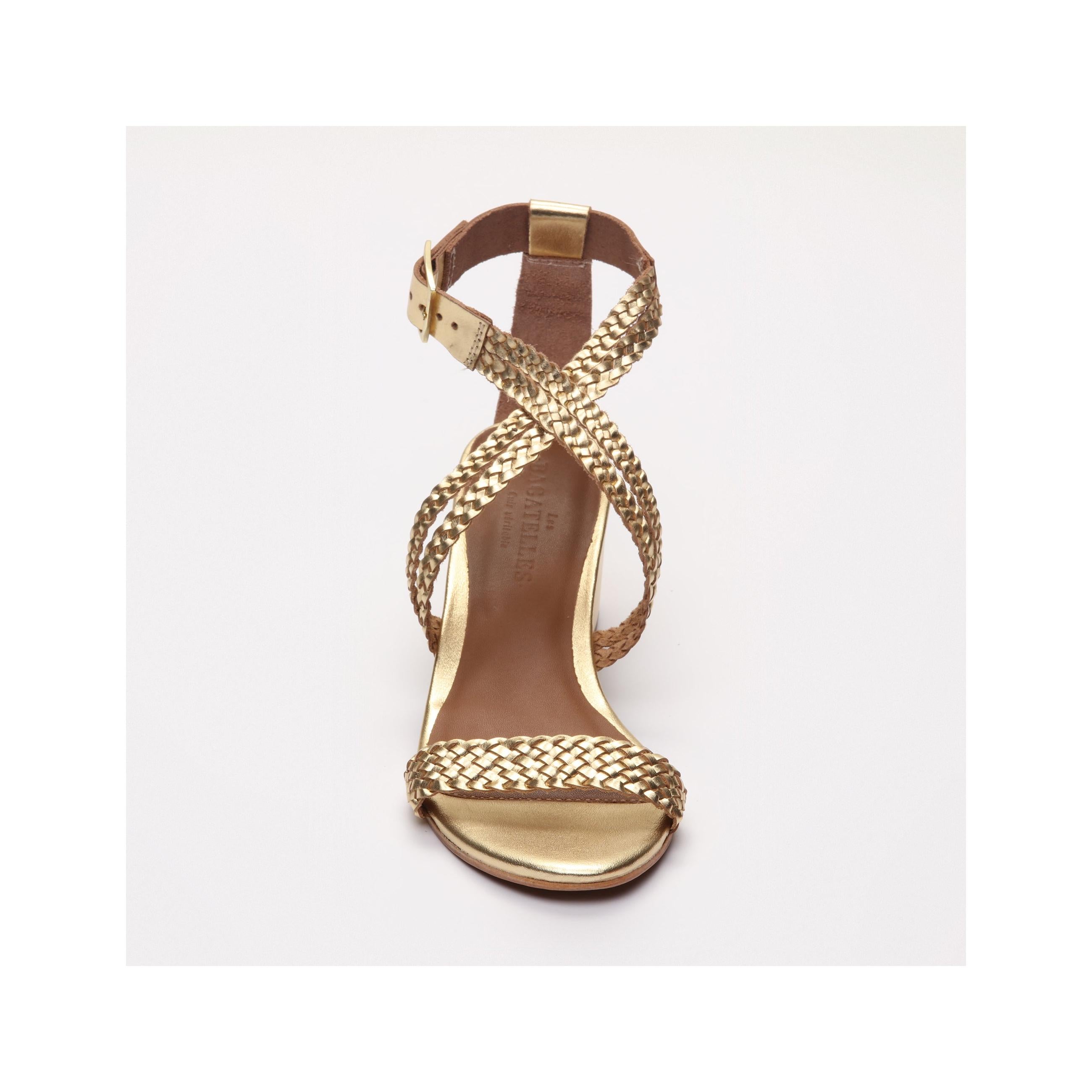 Gizelle Heeled Sandals - Dark Gold