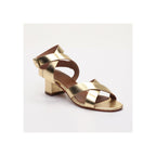 Genessis Heeled Sandals - Dark Gold