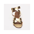 Genessis Heeled Sandals - Dark Gold