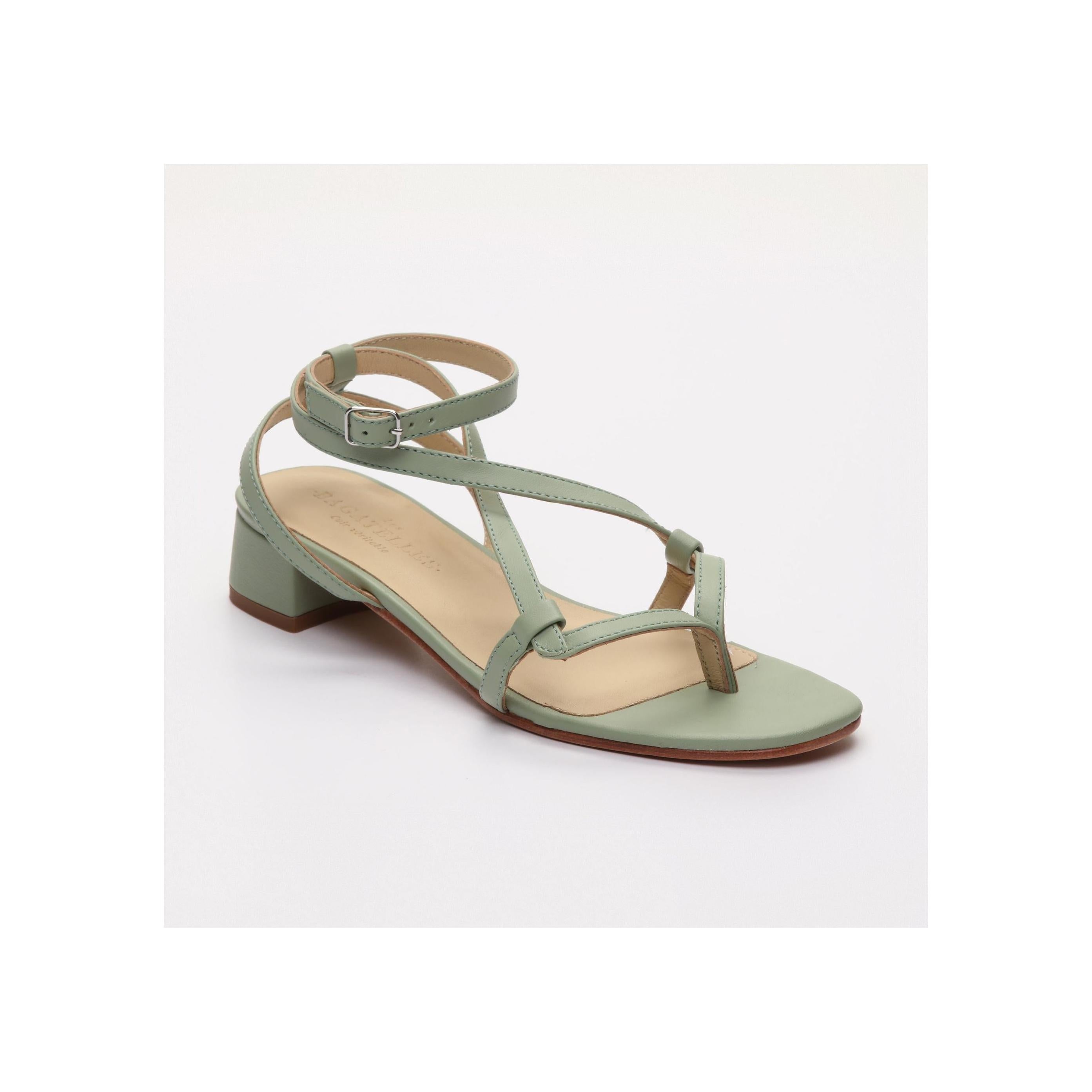 Halona Heeled Sandals - Green