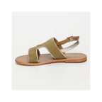 Vernon Sandals - Olive And Gold