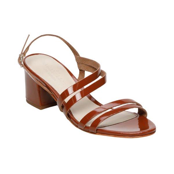 Kachina Camel Patent Heeled Sandals