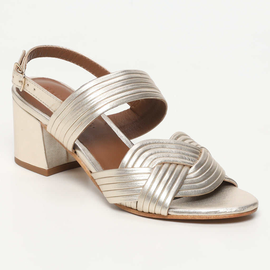 Sandalias Tacón Palenca - Platino