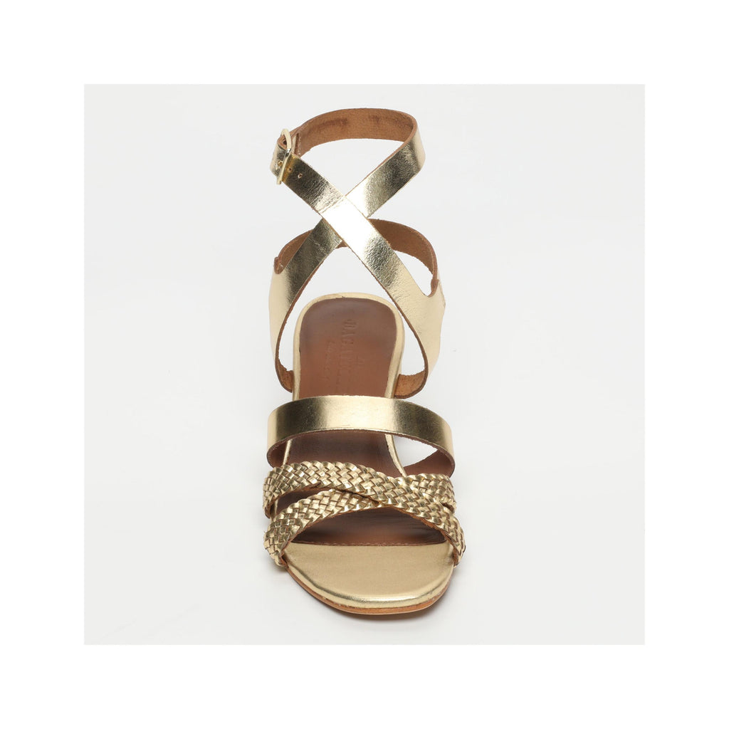 Diascia Heeled Sandals - Dark Gold