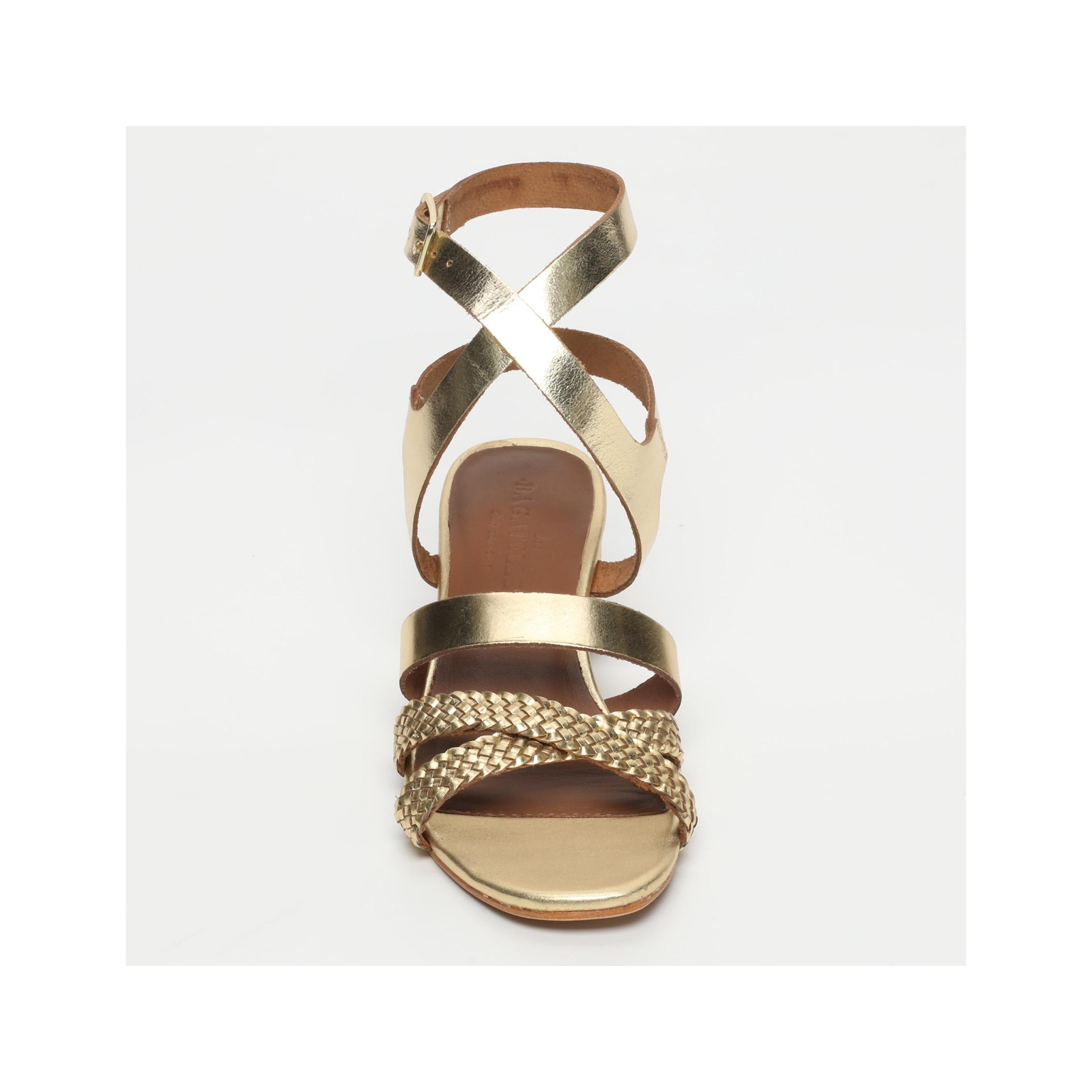 Diascia Heeled Sandals - Dark Gold