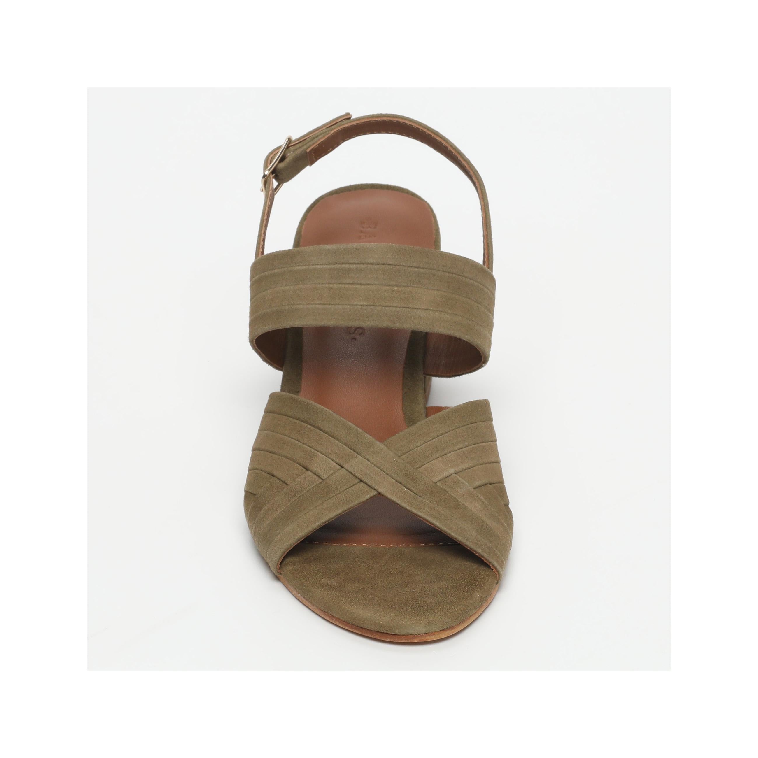 Elowen Heeled Sandals - Olive