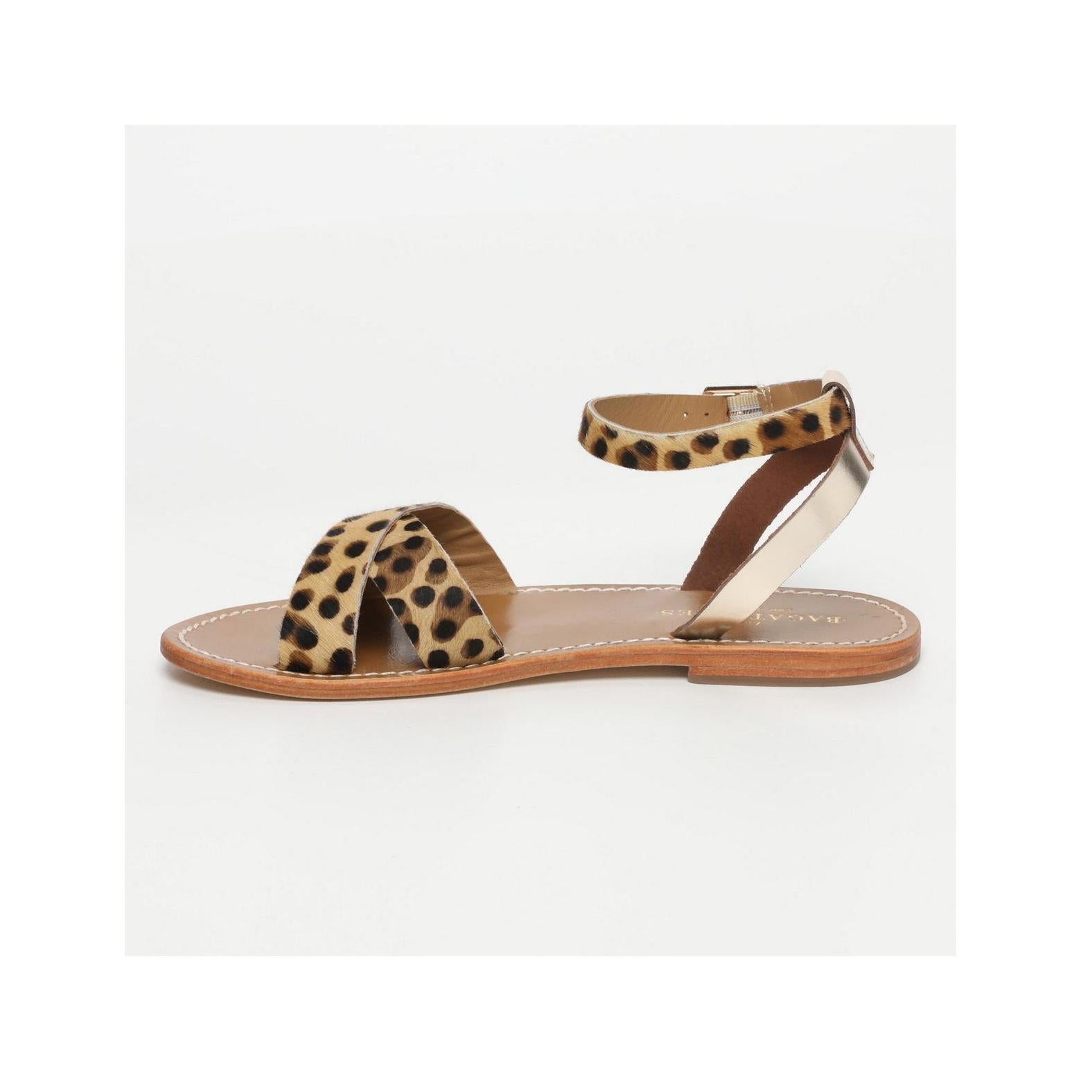 Brione Sandals - Gold+Leopard