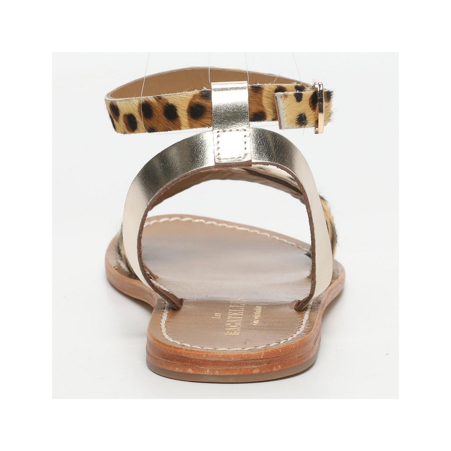 Brione Sandals - Gold+Leopard