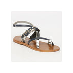 Cardamomo Sandals - Silver And Navy And Gold